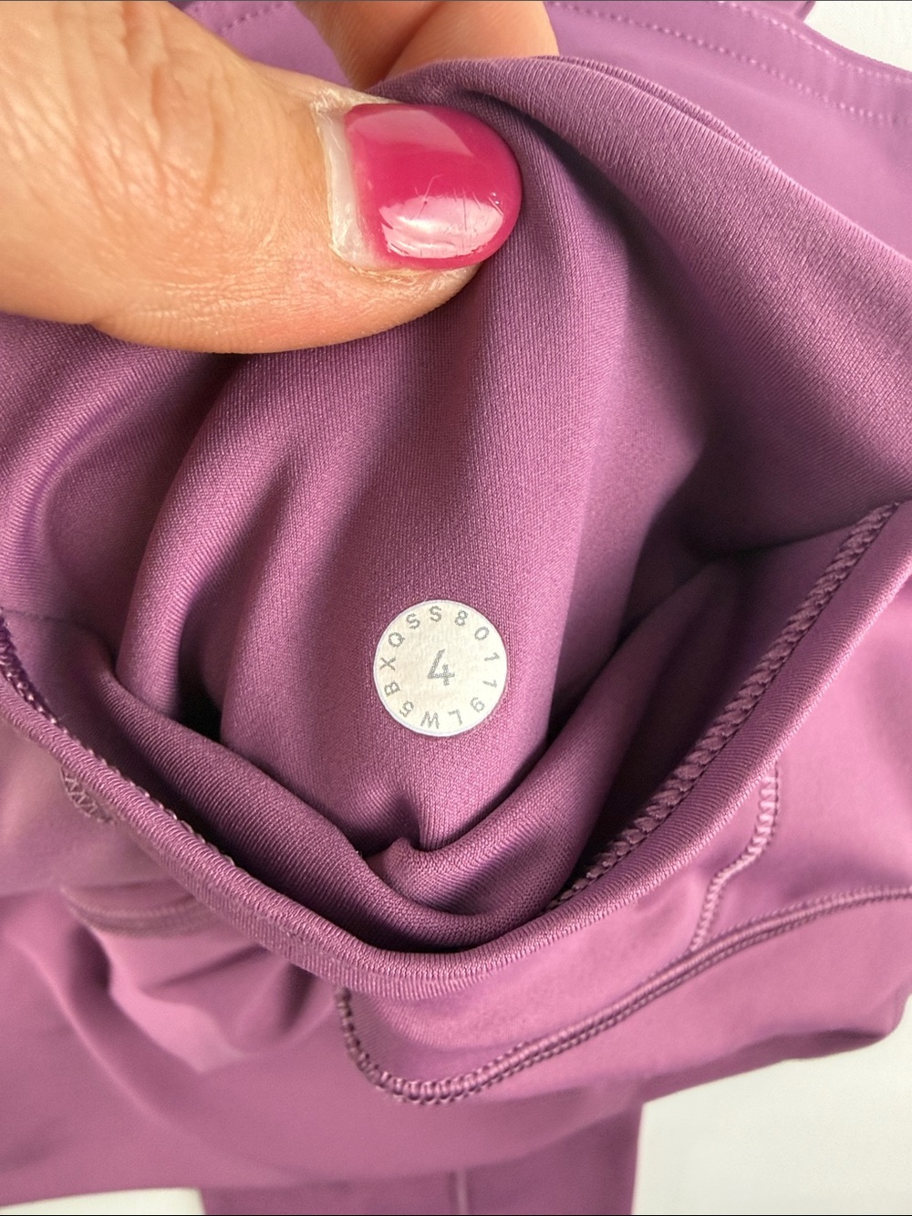 Lululemon Fast & Free 7/8 Tight II *Non-Reflective Nulux 25" Vintage Plum Size 4 - Picture 10 of 12